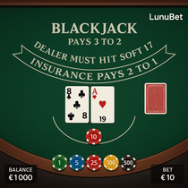 LunuBet - Blackjack Table Game - Classic and Multihand Variants