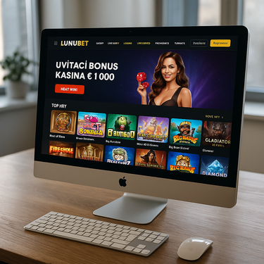 LunuBet - Desktop Design Screenshot - Czech Casino Platform